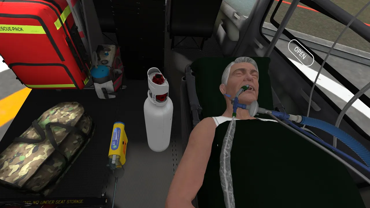 EC145 rescue VR: the virtual patient in the helicopter cabin