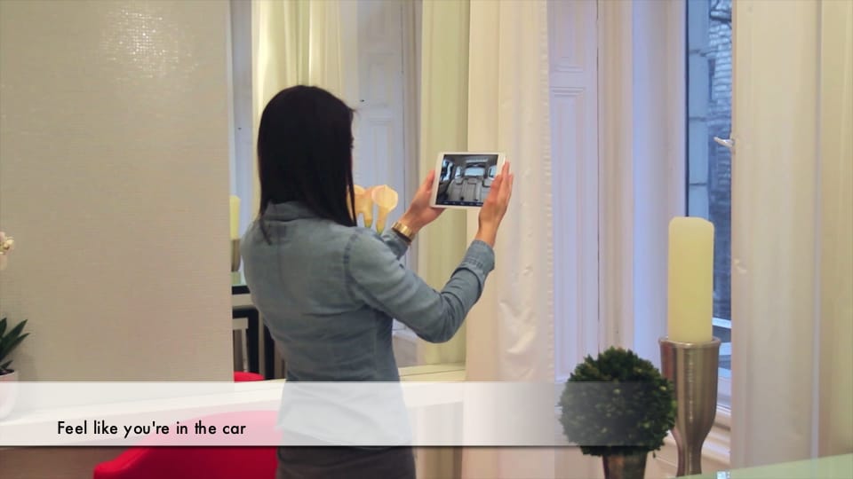 Mercedes GL500 panoráma Augmented Reality app